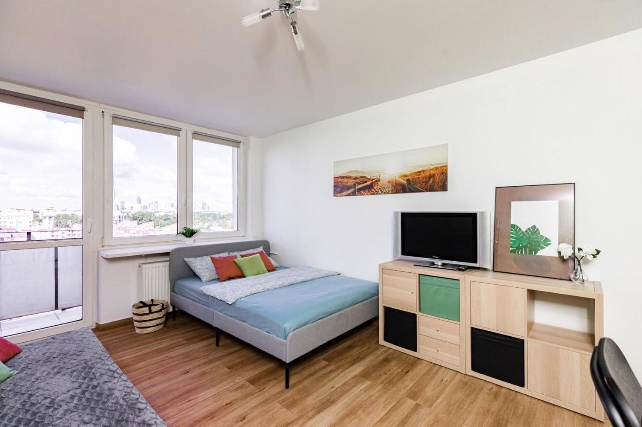 Superapart Saska 48A, Sleek 6Th-Floor Studio With Balcony & Elevator Access Varşovia Exterior foto