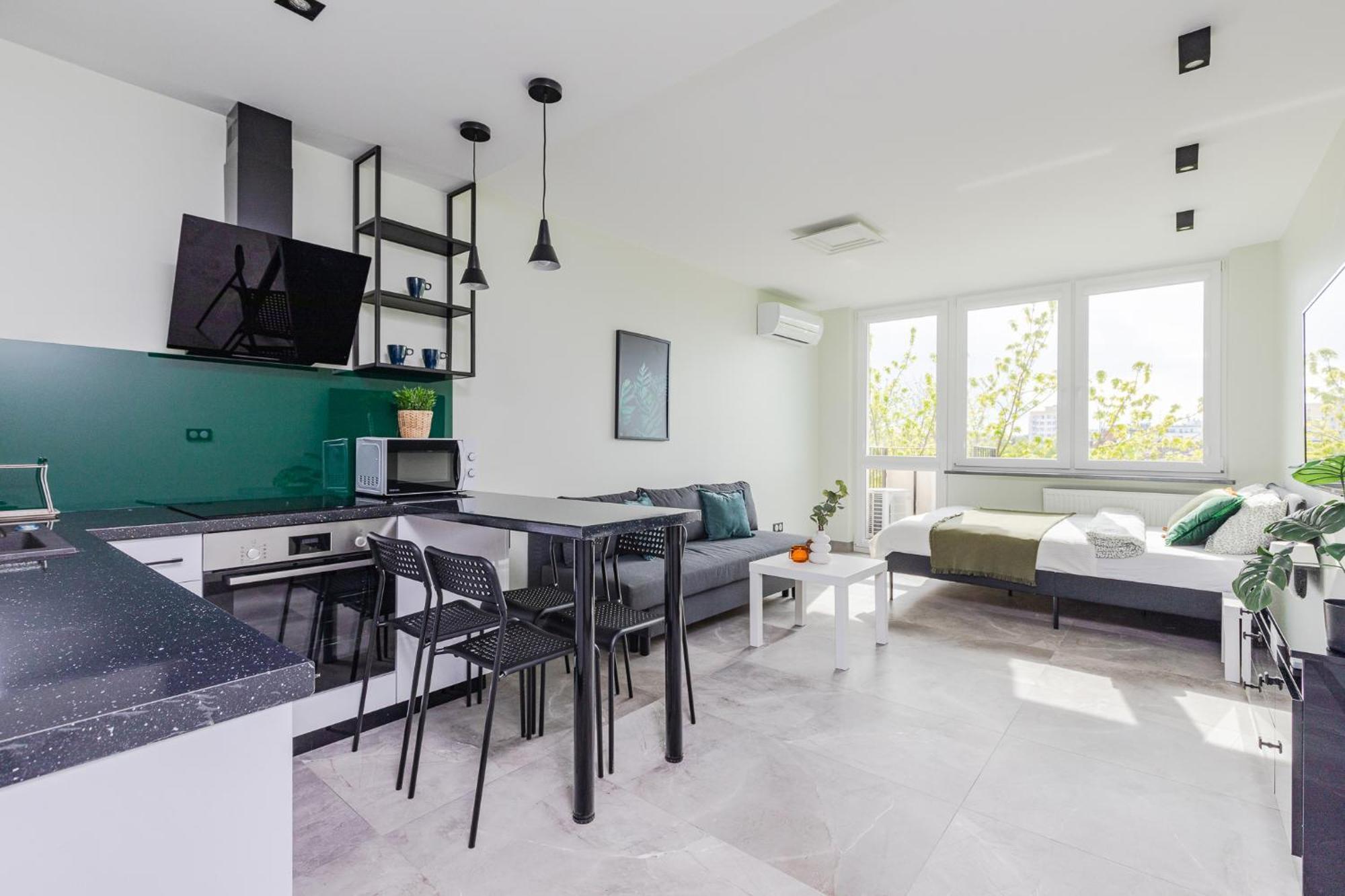 Superapart Saska 48A, Sleek 6Th-Floor Studio With Balcony & Elevator Access Varşovia Exterior foto